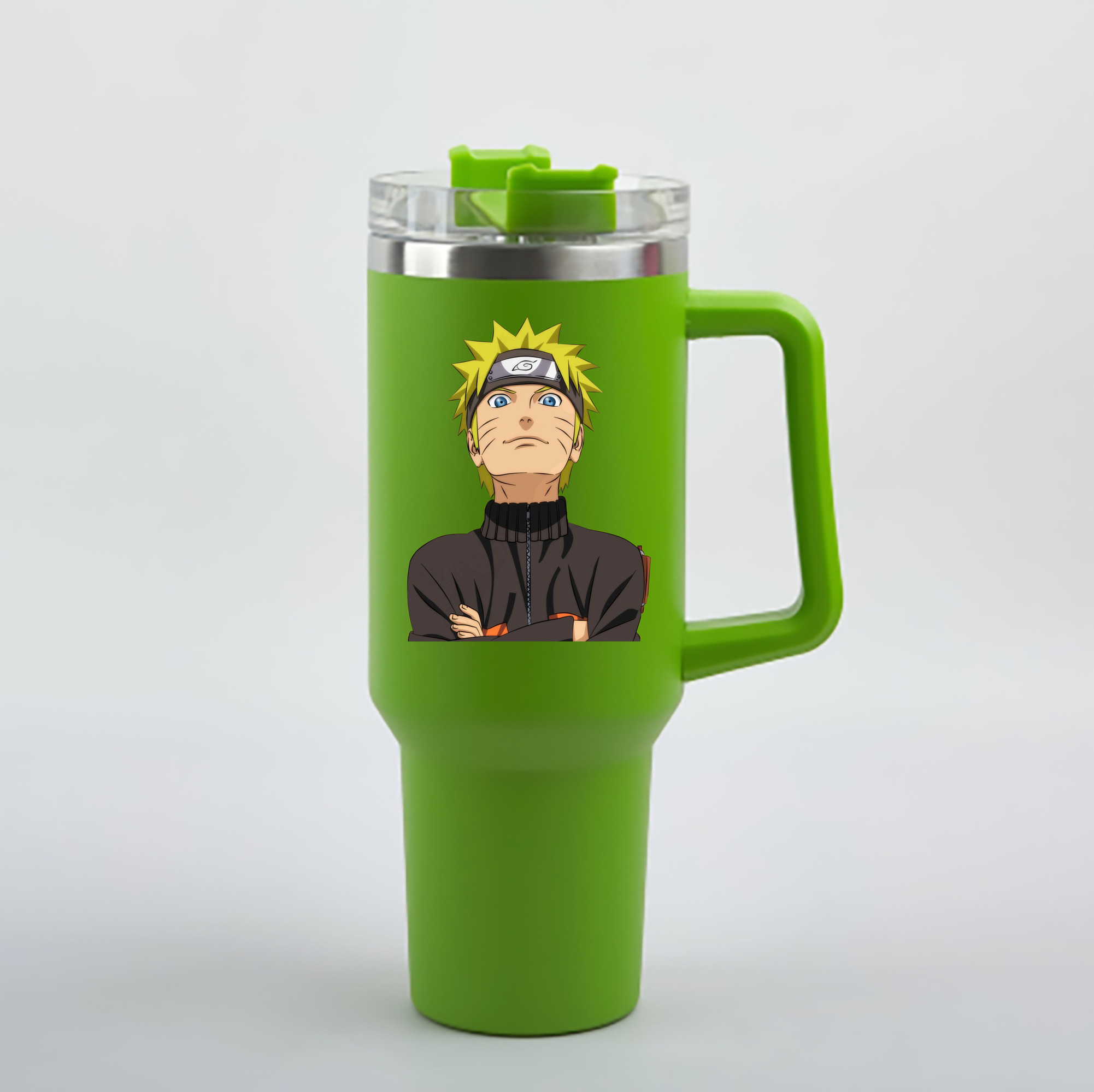 （画像用） NARUTO -ナルト- うずまき ナルト Uzumaki Naruto 1200mL車用タンブラー - クリスタルステッカー（プラスチックストロー付き）